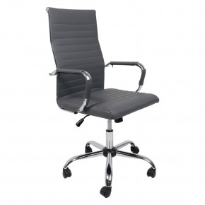 Кресло поворотное ELEGANCE, LIGHT, экокожа, серый